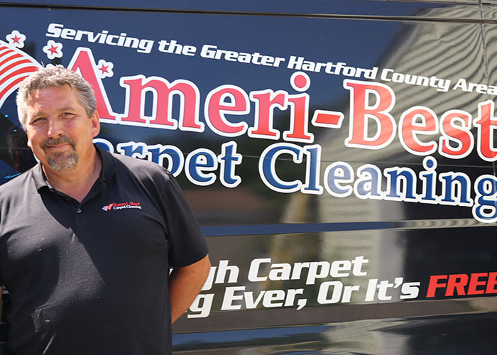 The owner Joe of Ameribest carpet cleaning services in CT