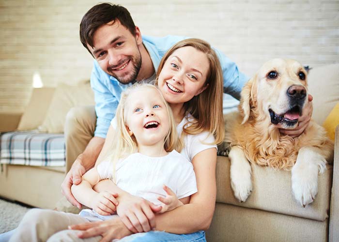 family breathes easy after professional carpet, rug, and upholstery cleaning